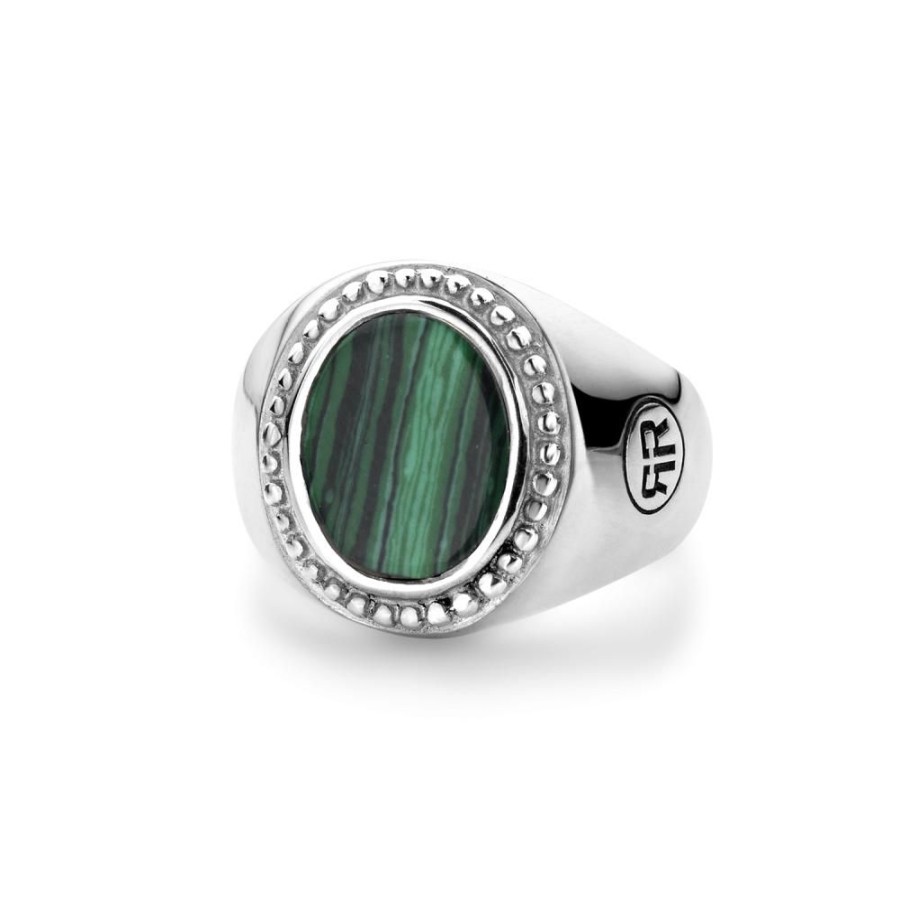 Vrouw Rebel & Rose | Ring Women Oval Malachite