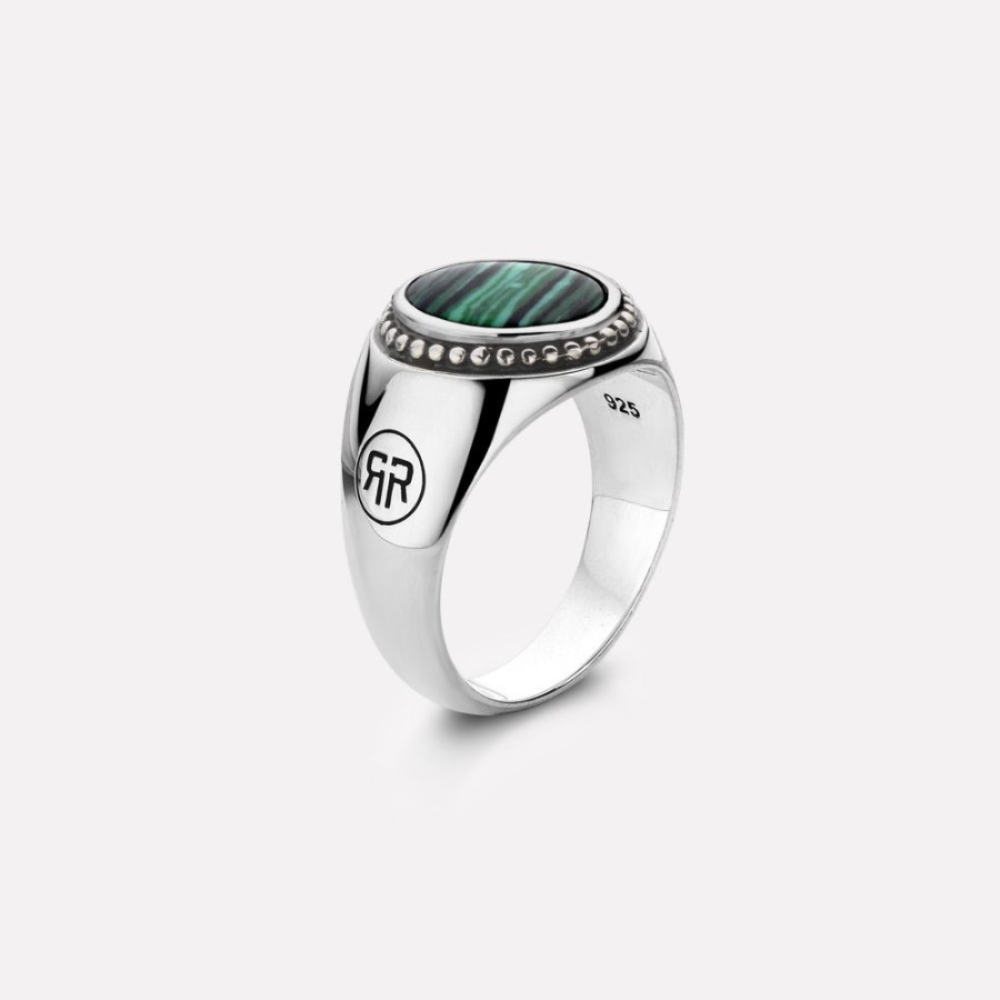 Vrouw Rebel & Rose | Ring Women Oval Malachite