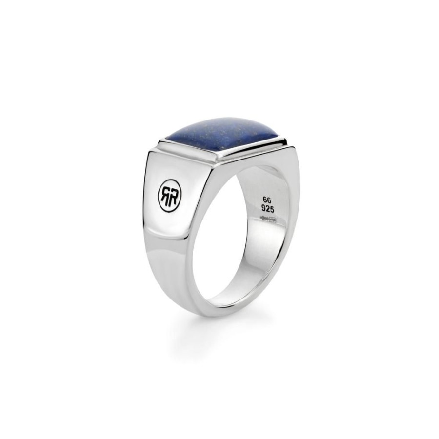 Man Rebel & Rose | Ring Square Lapis Lowneck