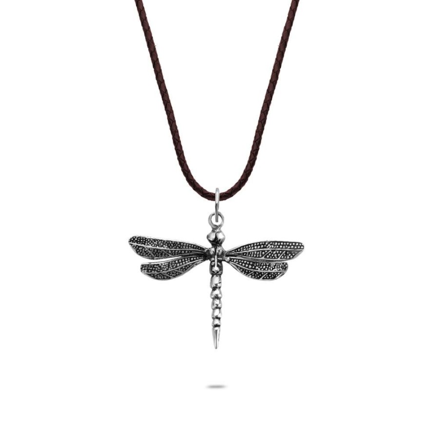 Man Rebel & Rose | Necklace Dragonfly Brown