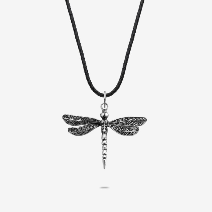 Man Rebel & Rose | Necklace Dragonfly Black