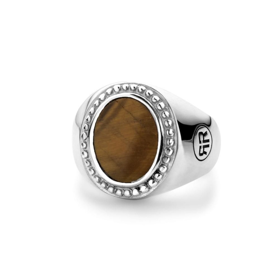 Vrouw Rebel & Rose | Ring Women Oval Tiger Eye