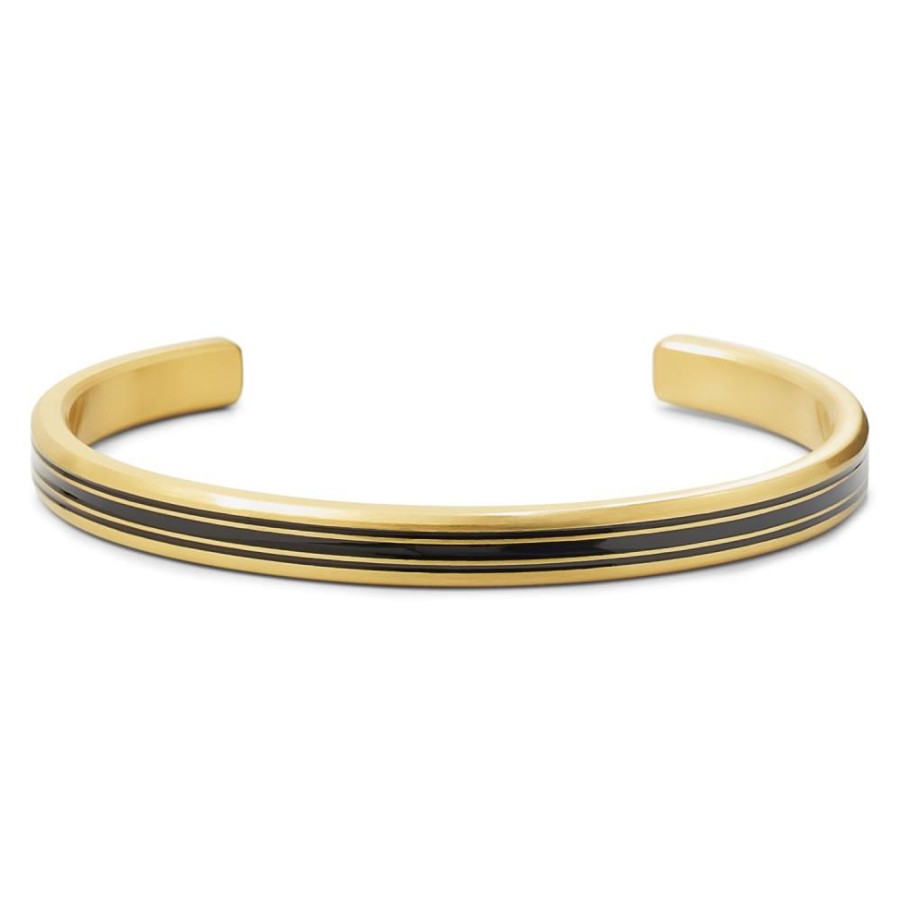 Man Rebel & Rose | Bangle Brushed Gold Lines