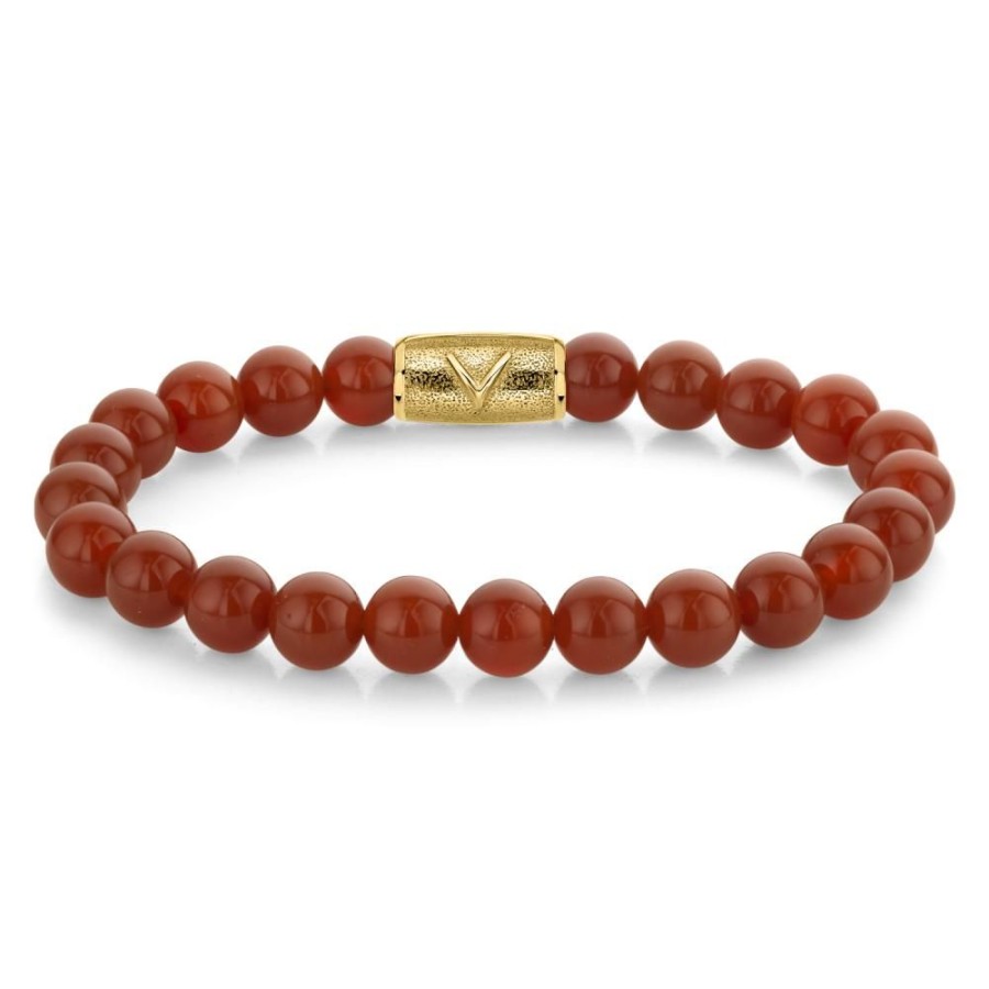 Man Rebel & Rose | Red Agate Gold