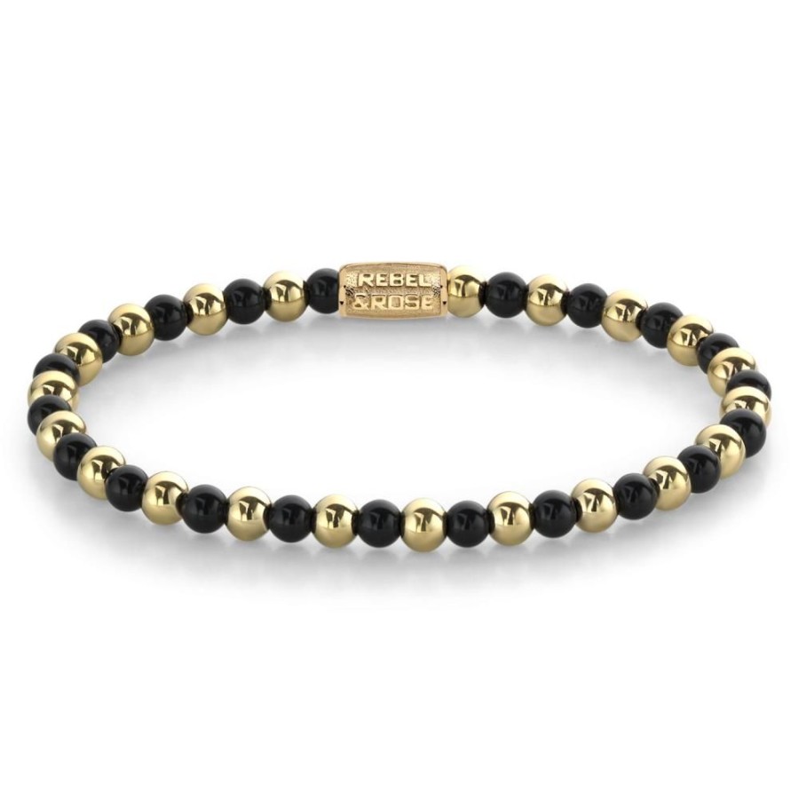 Vrouw Rebel & Rose | Mix Black Madonna - 4Mm - 18 Ct Ionplated