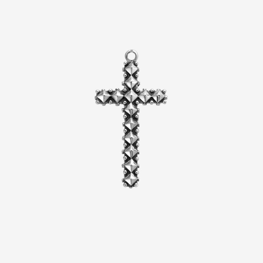 Man Rebel & Rose | Pendant Studded Cross Antic