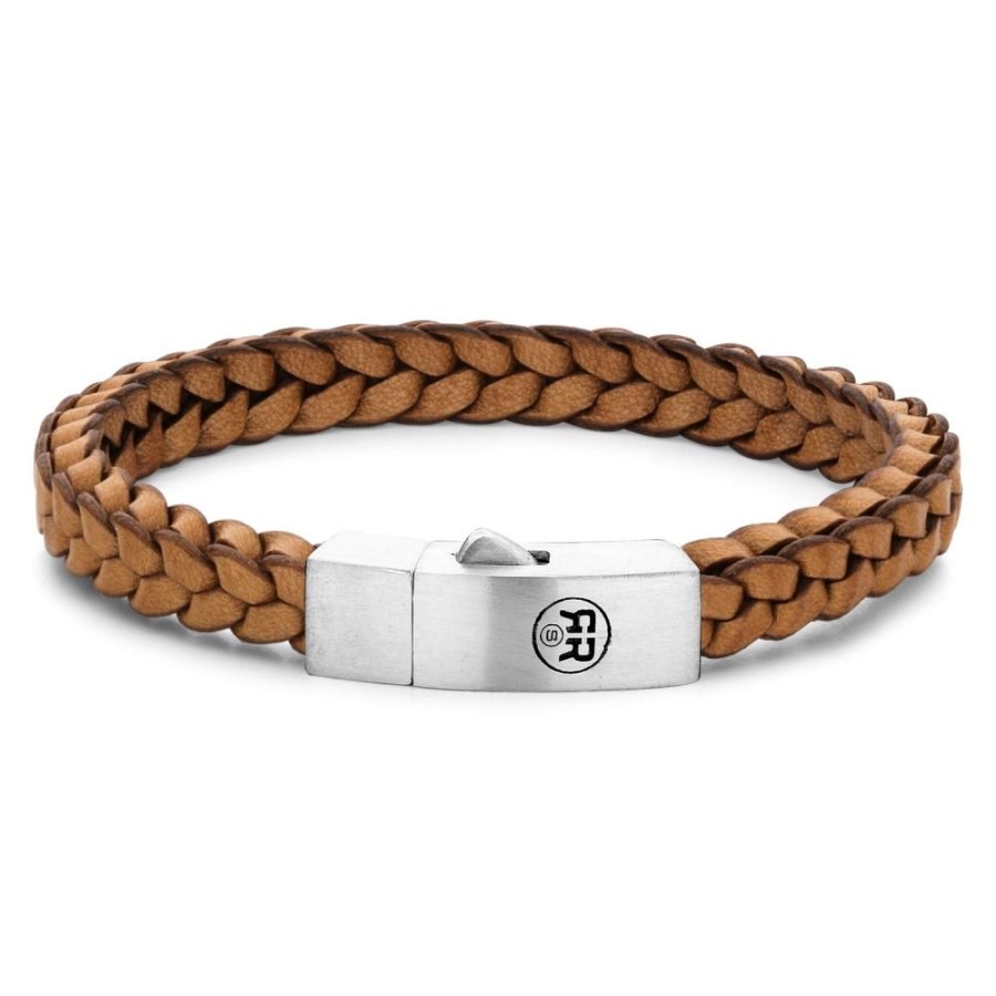 Man Rebel & Rose | Braided Square 925 Cognac