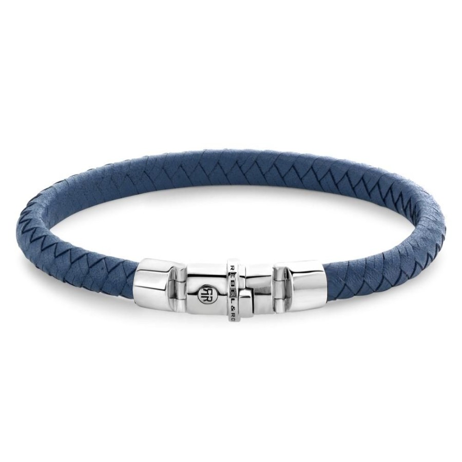 Man Rebel & Rose | Half Round Braided Blue