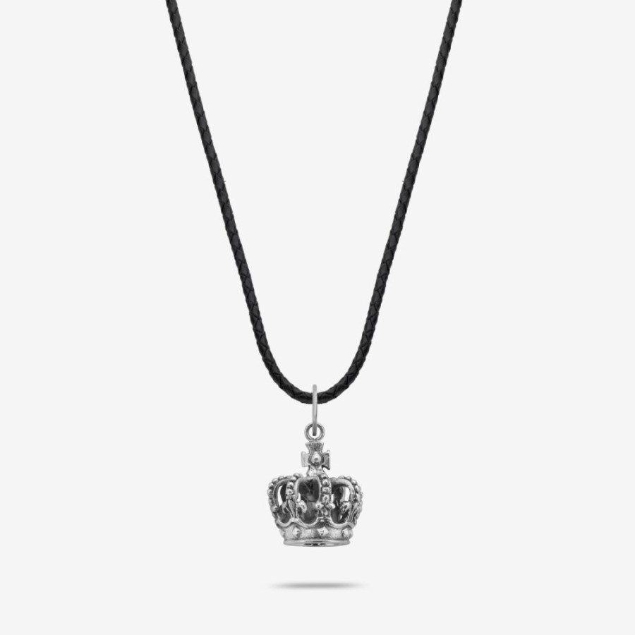 Man Rebel & Rose | Necklace Royal Crown Black